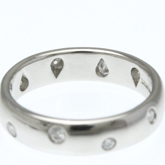 Tiffany Dots Diamond Ring Platinum Fashion Diamond Band Ring Silver - Picture 6 of 9